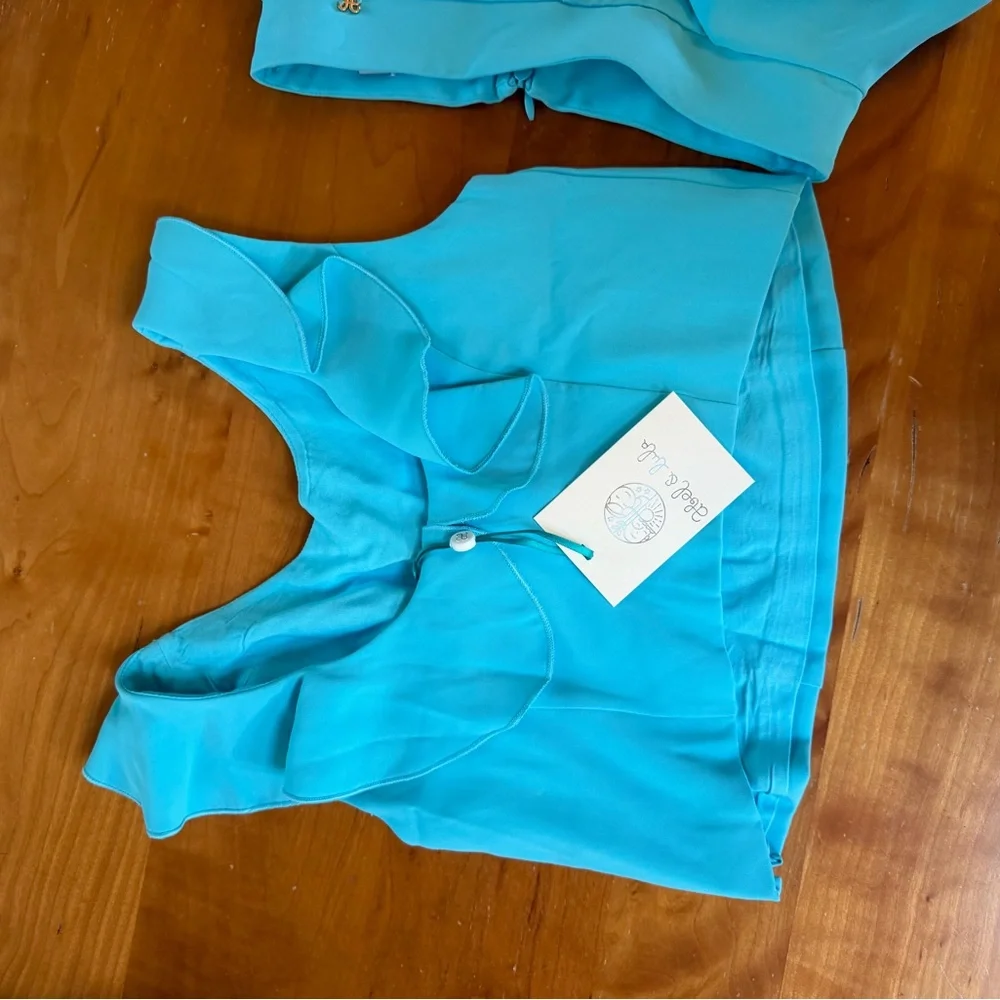 Able and Lula matching set! Aqua blue size 7